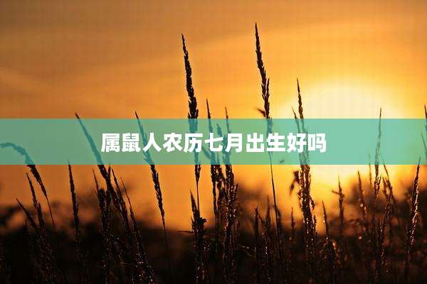 属鼠人农历七月出生好吗