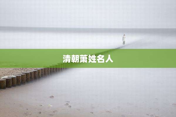 清朝萧姓名人
