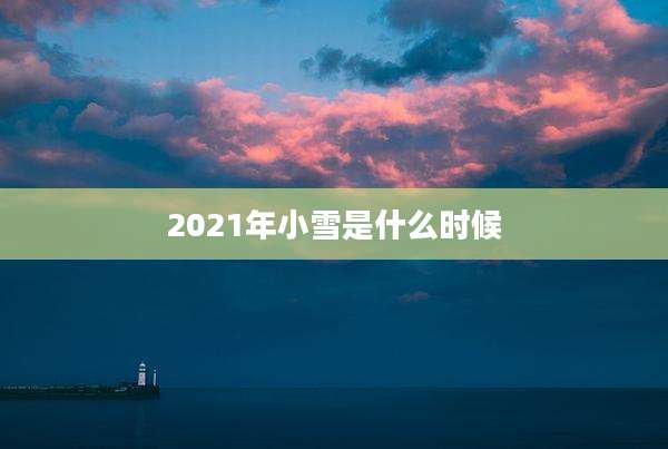 2021年小雪是什么时候
