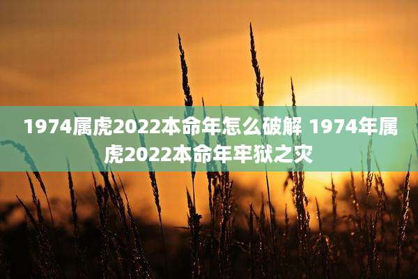 1974属虎2022本命年怎么破解 1974年属虎2022本命年牢狱之灾