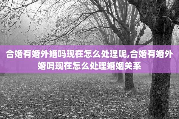 合婚有婚外婚吗现在怎么处理呢,合婚有婚外婚吗现在怎么处理婚姻关系