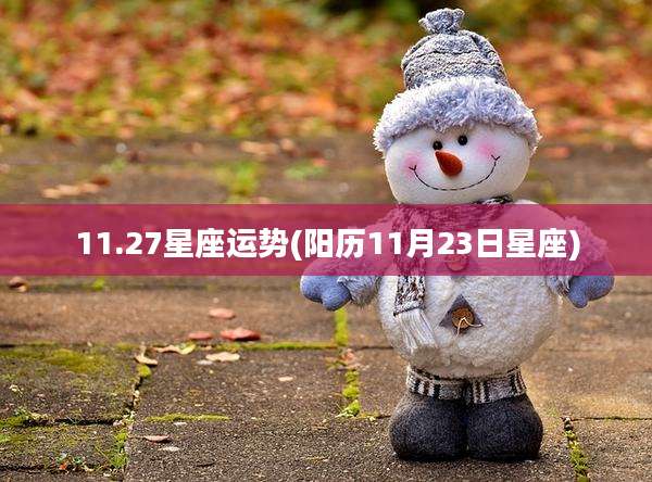 11.27星座运势(阳历11月23日星座)