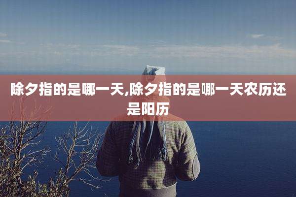 除夕指的是哪一天,除夕指的是哪一天农历还是阳历