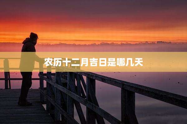 农历十二月吉日是哪几天