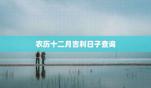 农历十二月吉利日子查询