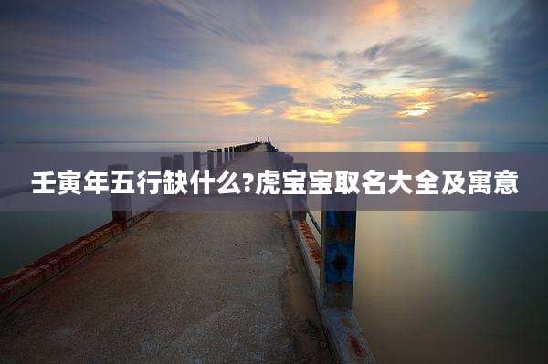 壬寅年五行缺什么?虎宝宝取名大全及寓意