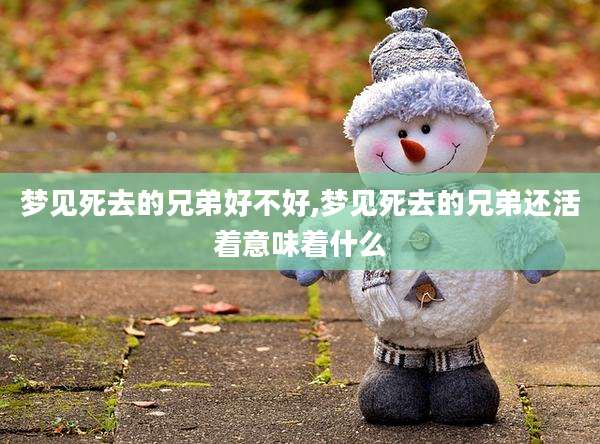 梦见死去的兄弟好不好,梦见死去的兄弟还活着意味着什么