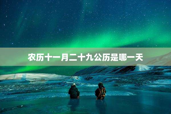 农历十一月二十九公历是哪一天