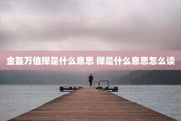 金盔万值撵是什么意思 撵是什么意思怎么读