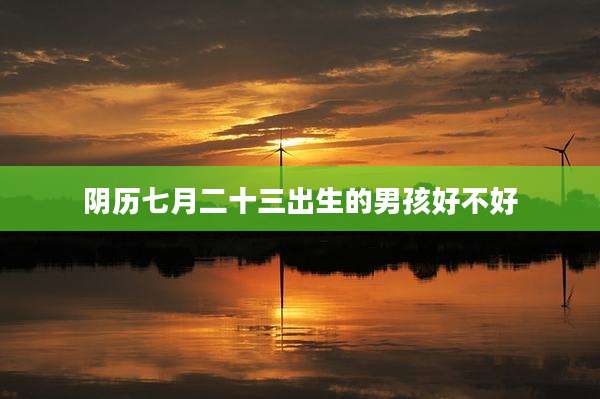 阴历七月二十三出生的男孩好不好