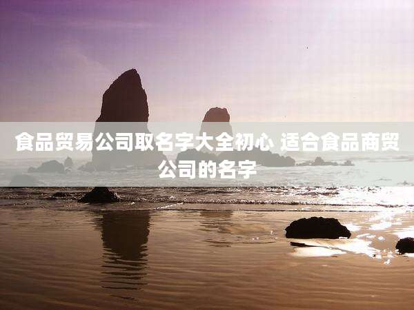 食品贸易公司取名字大全初心 适合食品商贸公司的名字