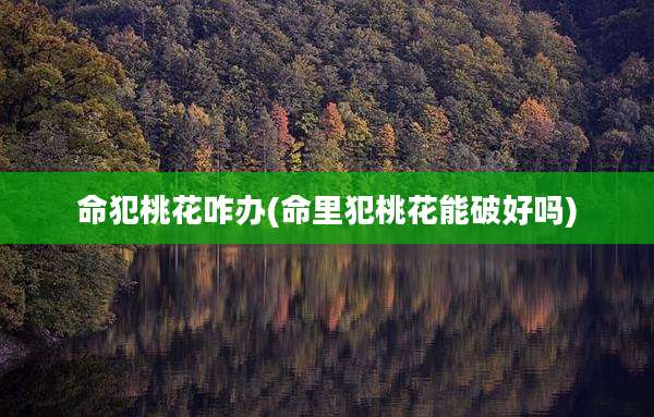 命犯桃花咋办(命里犯桃花能破好吗)