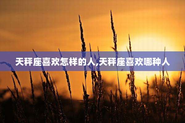 天秤座喜欢怎样的人,天秤座喜欢哪种人