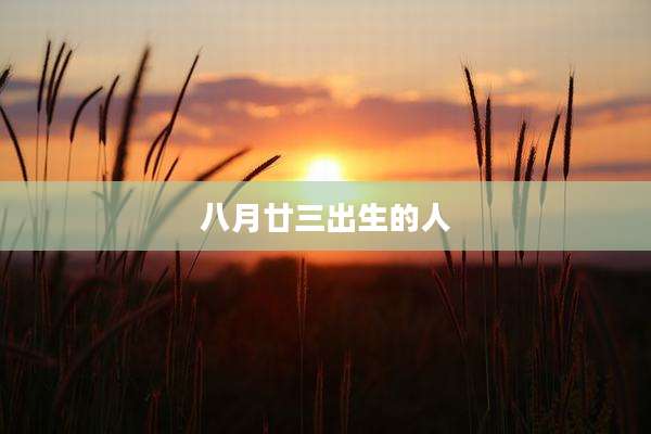 八月廿三出生的人