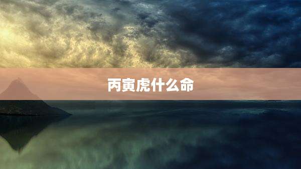 丙寅虎什么命
