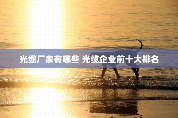 光缆厂家有哪些 光缆企业前十大排名