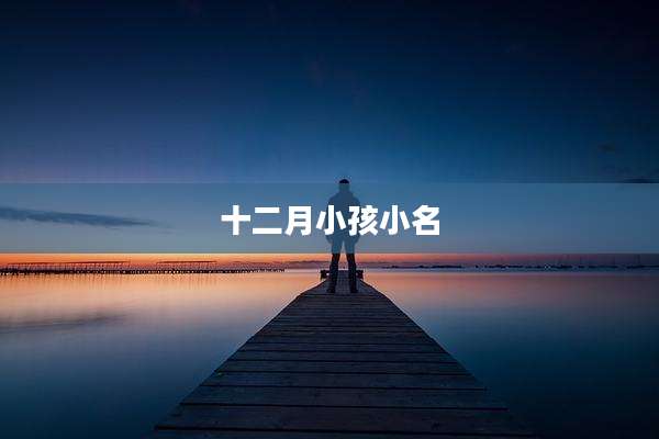 十二月小孩小名