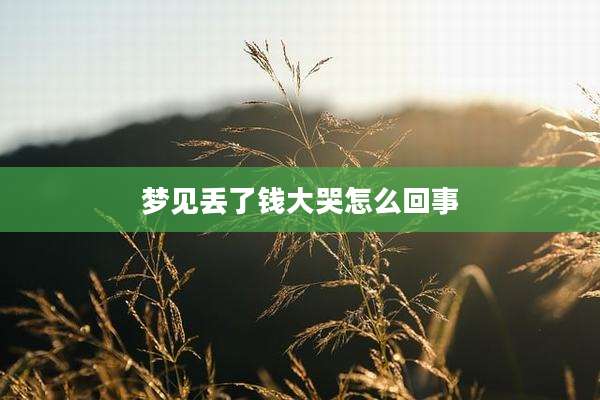 梦见丢了钱大哭怎么回事