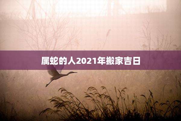 属蛇的人2021年搬家吉日