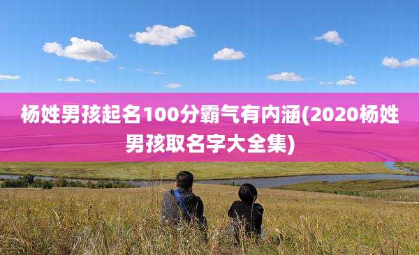 杨姓男孩起名100分霸气有内涵(2020杨姓男孩取名字大全集)