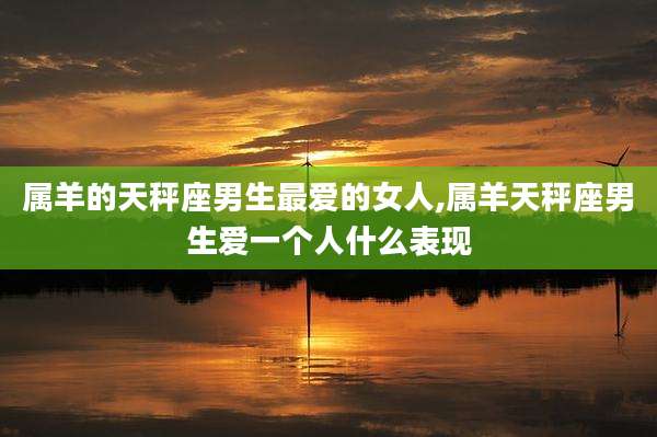 属羊的天秤座男生最爱的女人,属羊天秤座男生爱一个人什么表现