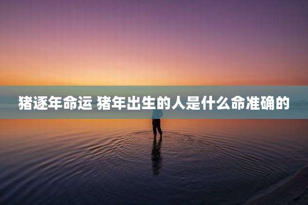 猪逐年命运 猪年出生的人是什么命准确的