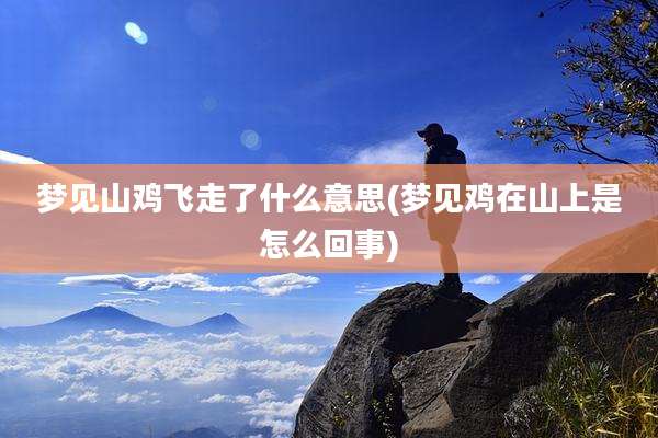 梦见山鸡飞走了什么意思(梦见鸡在山上是怎么回事)