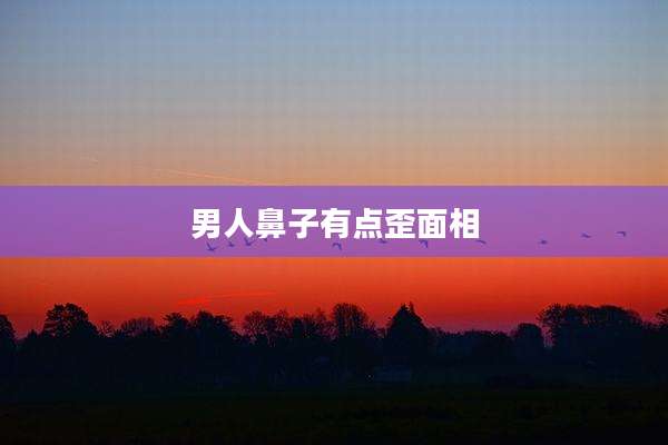 男人鼻子有点歪面相