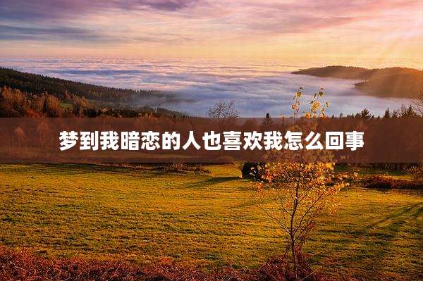 梦到我暗恋的人也喜欢我怎么回事