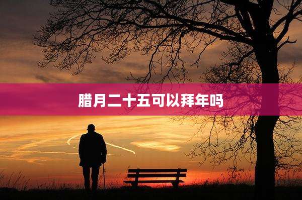 腊月二十五可以拜年吗