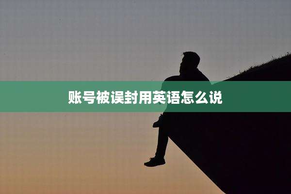 账号被误封用英语怎么说