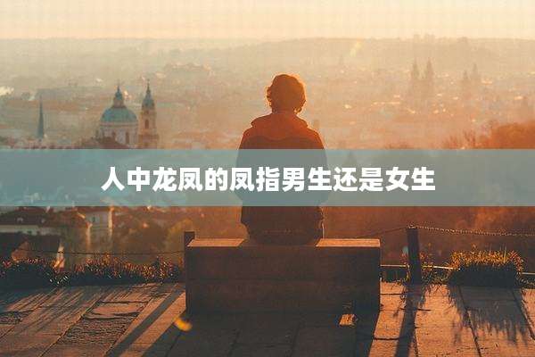 人中龙凤的凤指男生还是女生