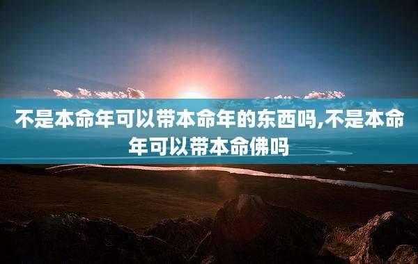不是本命年可以带本命年的东西吗,不是本命年可以带本命佛吗