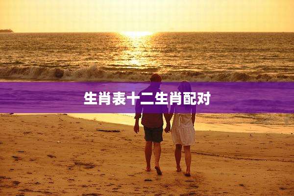 生肖表十二生肖配对