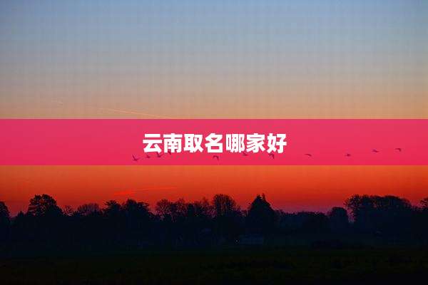 云南取名哪家好