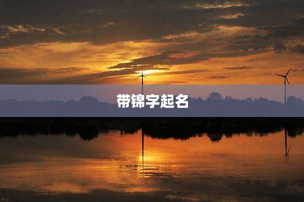 带锦字起名