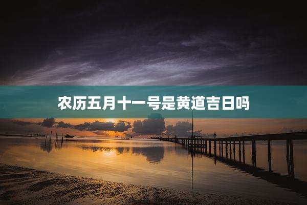 农历五月十一号是黄道吉日吗