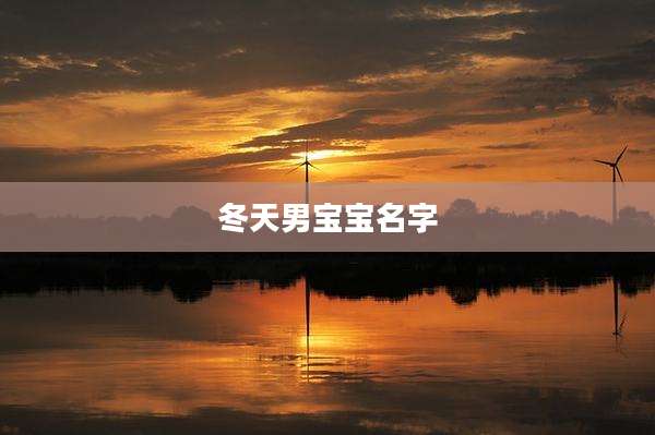 冬天男宝宝名字