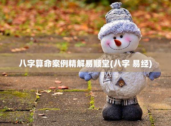 八字算命案例精解易顺堂(八字 易经)