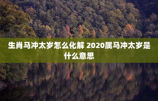 生肖马冲太岁怎么化解 2020属马冲太岁是什么意思