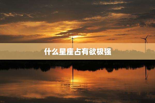 什么星座占有欲极强