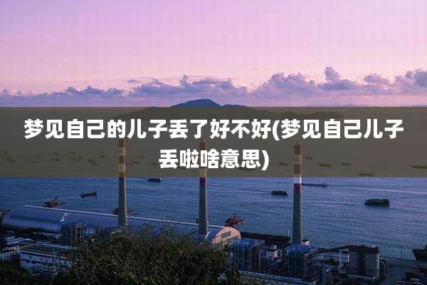 梦见自己的儿子丢了好不好(梦见自己儿子丢啦啥意思)
