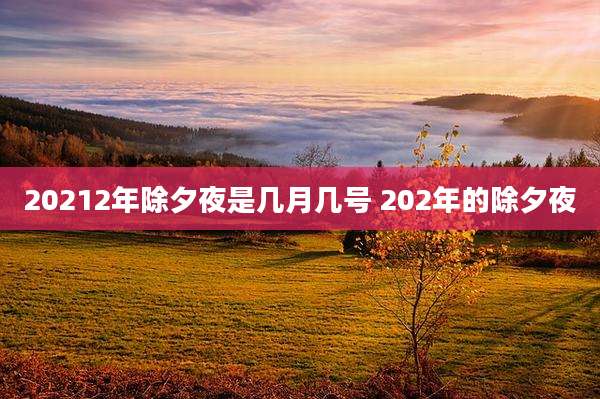20212年除夕夜是几月几号 202年的除夕夜