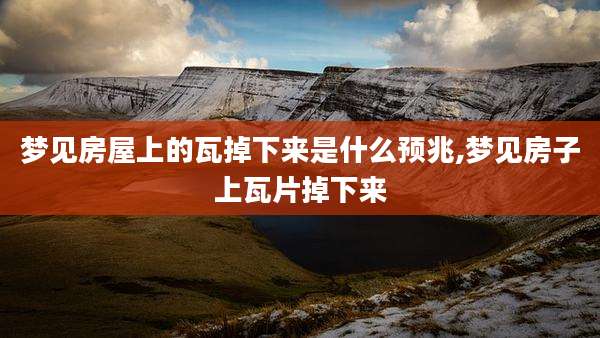 梦见房屋上的瓦掉下来是什么预兆,梦见房子上瓦片掉下来