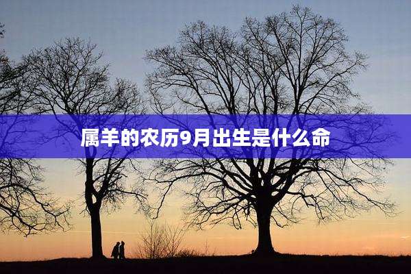 属羊的农历9月出生是什么命