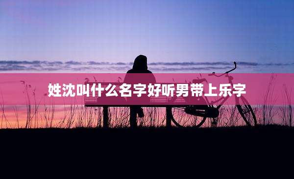 姓沈叫什么名字好听男带上乐字