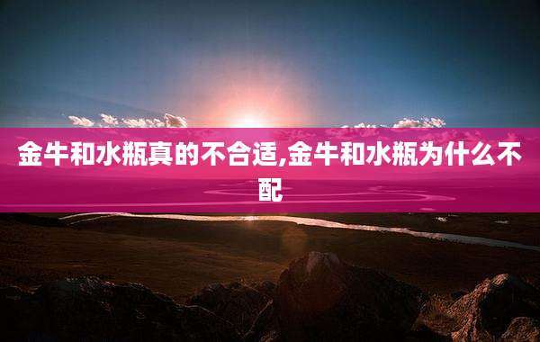 金牛和水瓶真的不合适,金牛和水瓶为什么不配