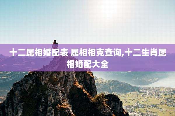 十二属相婚配表 属相相克查询,十二生肖属相婚配大全