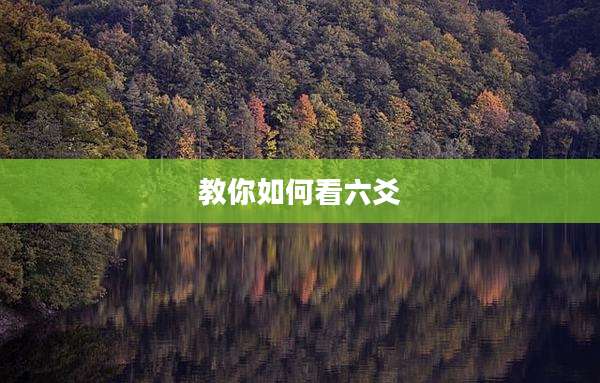 教你如何看六爻
