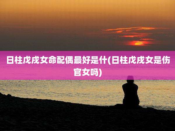 日柱戊戌女命配偶最好是什(日柱戊戌女是伤官女吗)